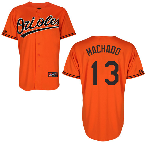 Manny Machado #13 mlb Jersey-Baltimore Orioles Women's Authentic Alternate Orange Cool Base Baseball Jersey